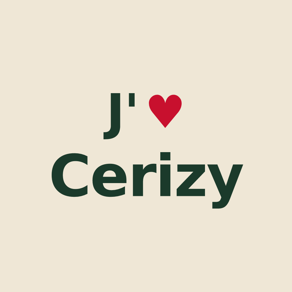 Tote bag personnalisé Cerizy — design J'aime Cerizy