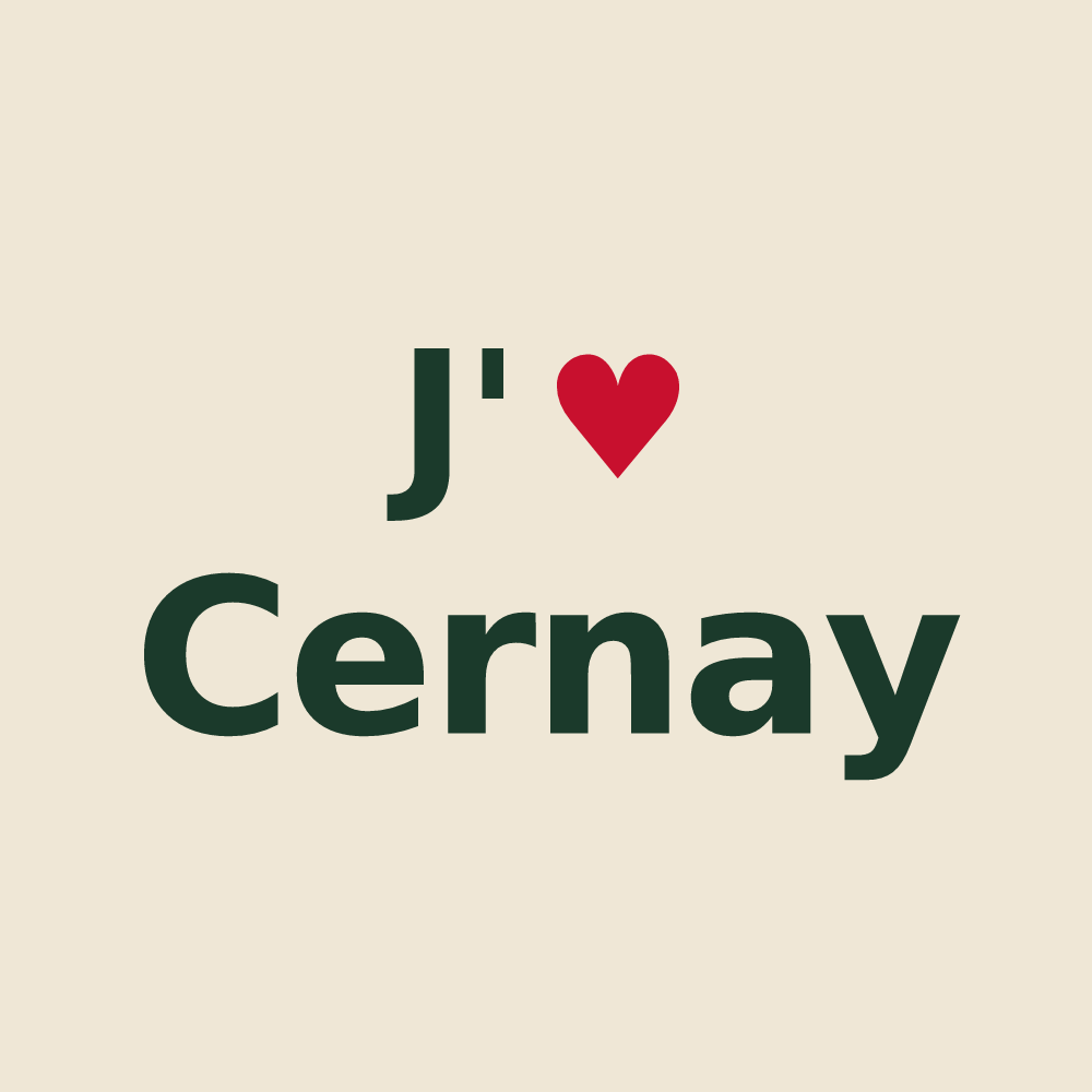 Tote bag personnalisé Cernay — design J'aime Cernay