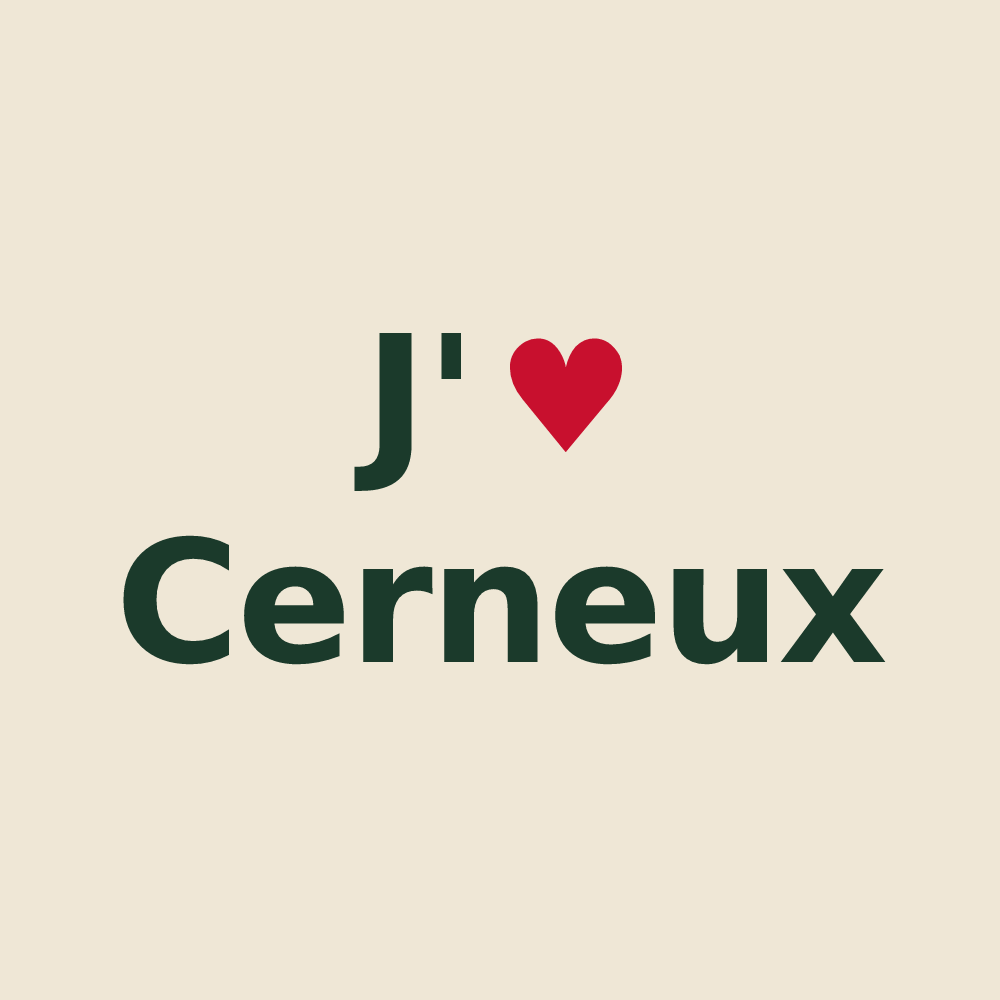 Tote bag personnalisé Cerneux — design J'aime Cerneux