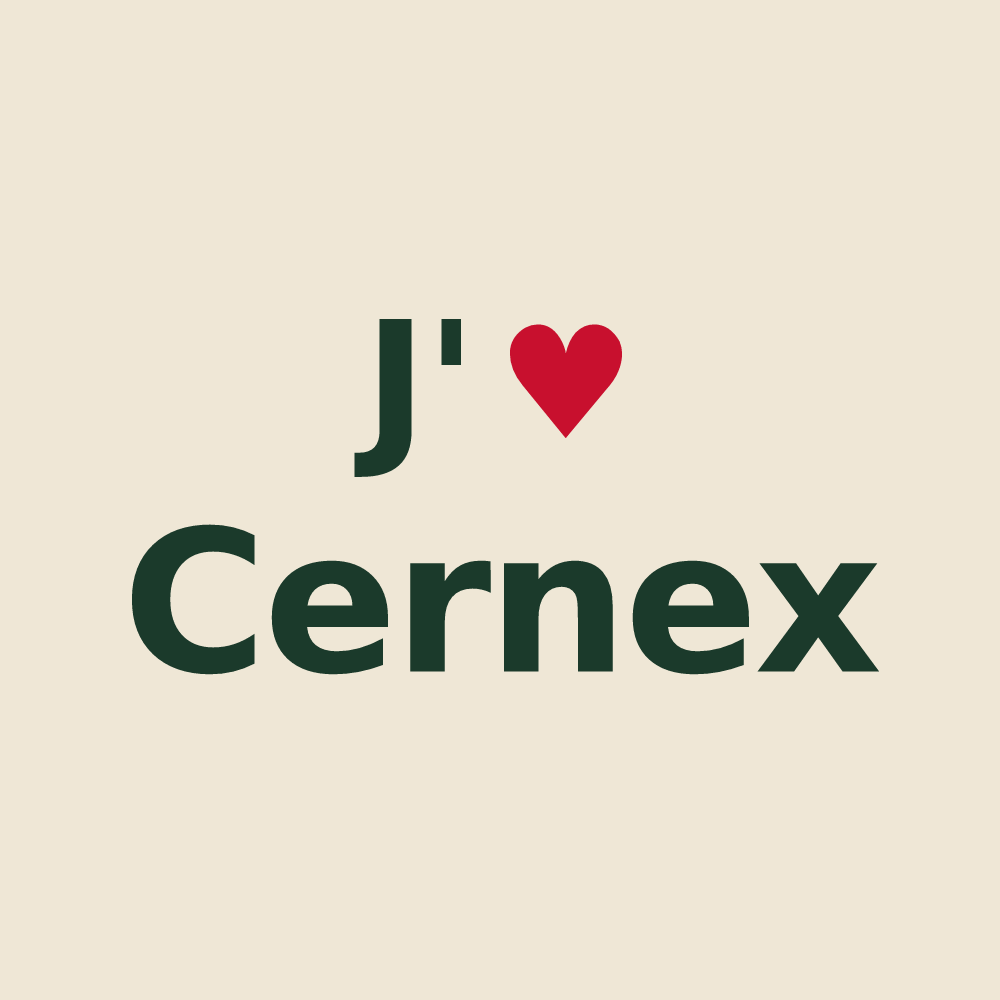 Tote bag personnalisé Cernex — design J'aime Cernex