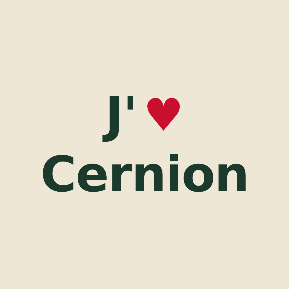 Tote bag personnalisé Cernion — design J'aime Cernion
