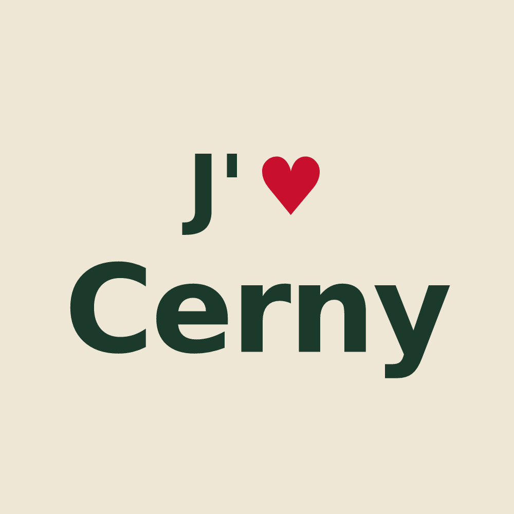 Tote bag personnalisé Cerny — design J'aime Cerny