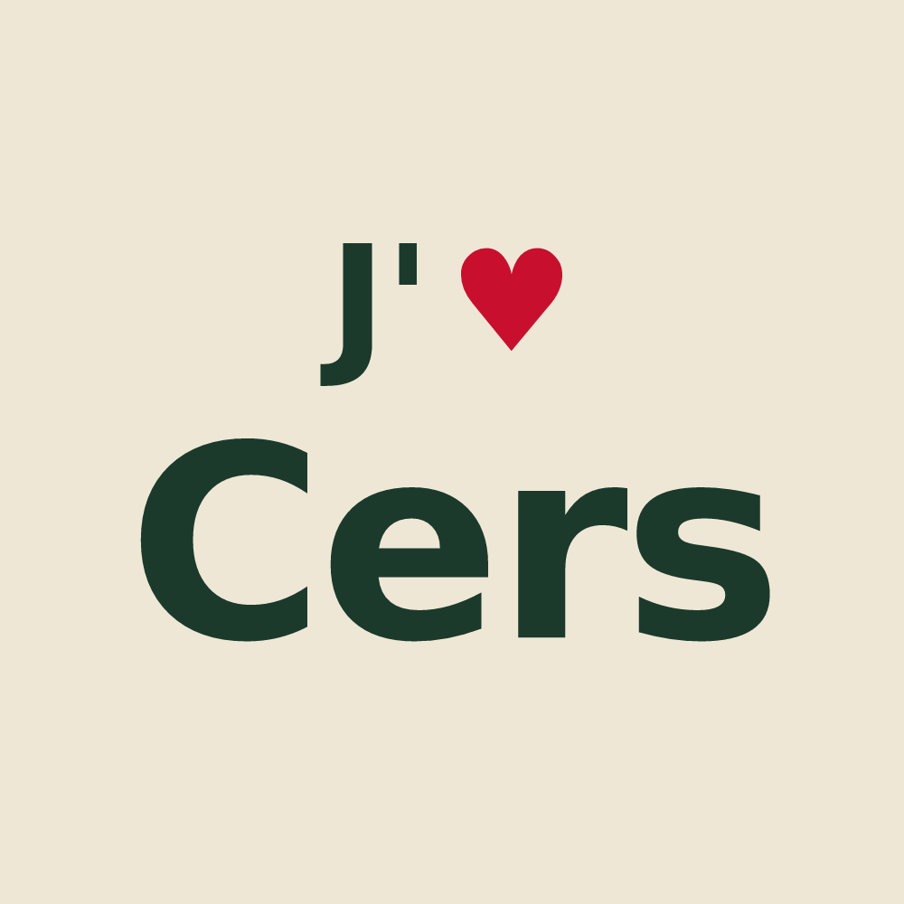 Tote bag personnalisé Cers — design J'aime Cers