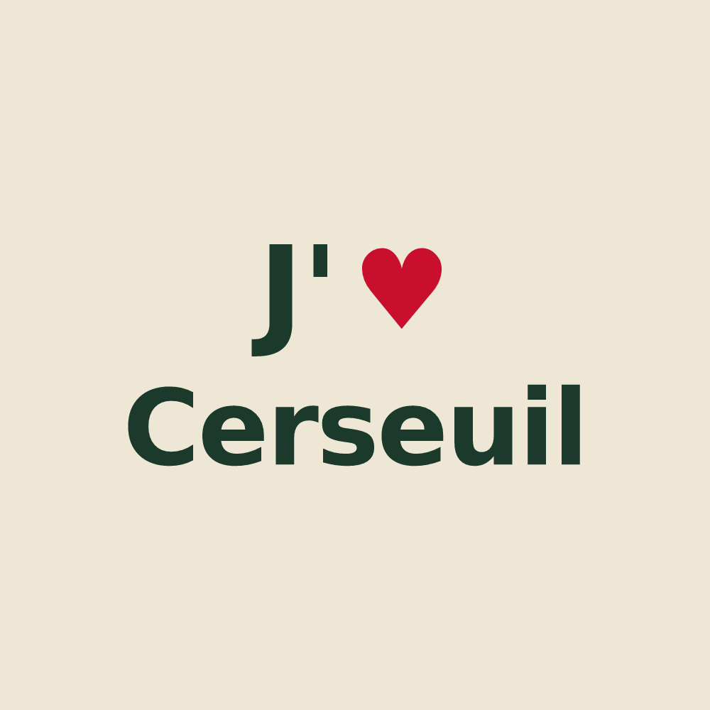 Tote bag personnalisé Cerseuil — design J'aime Cerseuil