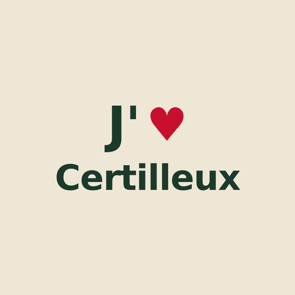 Tote bag personnalisé Certilleux — design J'aime Certilleux