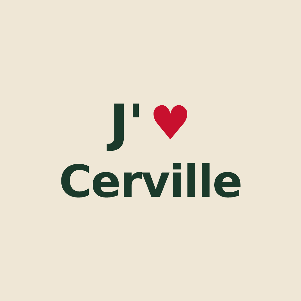 Tote bag personnalisé Cerville — design J'aime Cerville
