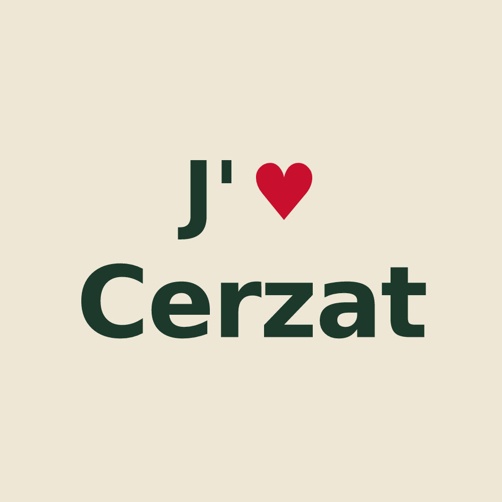 Tote bag personnalisé Cerzat — design J'aime Cerzat