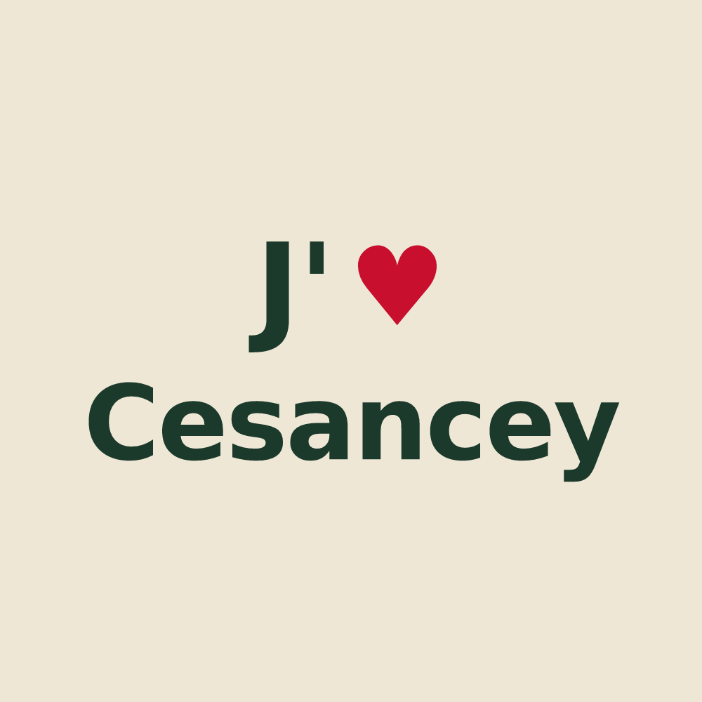 Tote bag personnalisé Cesancey — design J'aime Cesancey