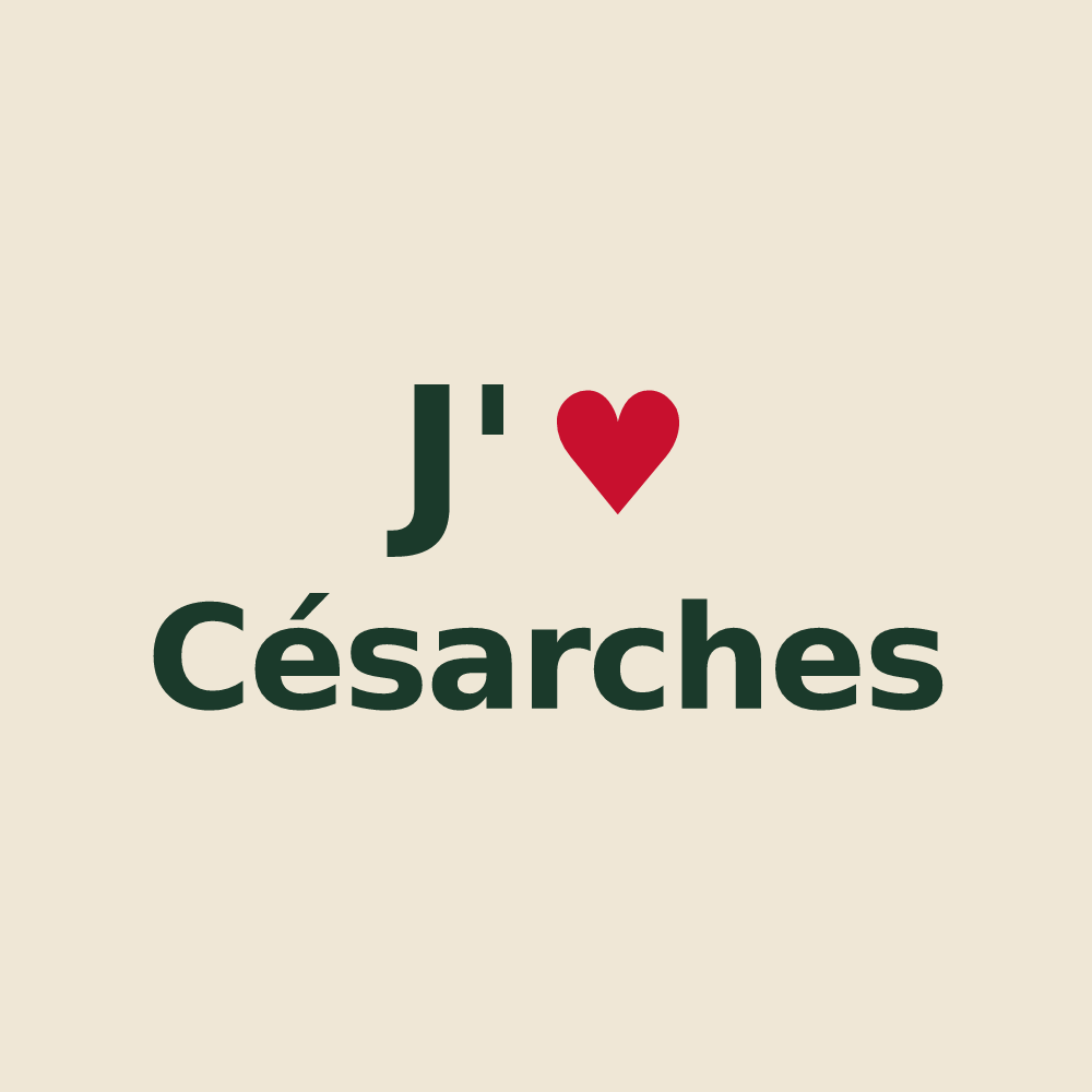 Tote bag personnalisé Césarches — design J'aime Césarches