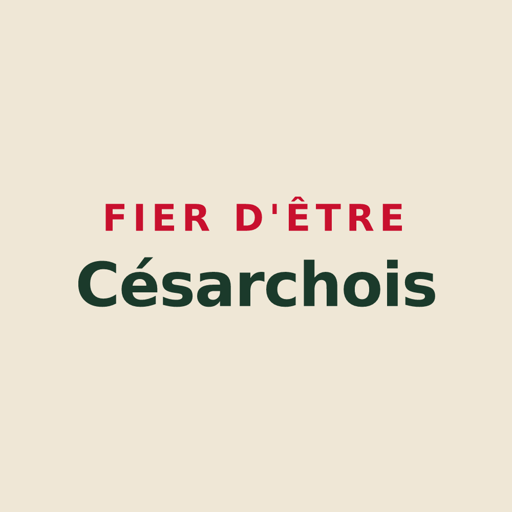 Tote bag « Fier d'être Césarchois » — design pour Césarches