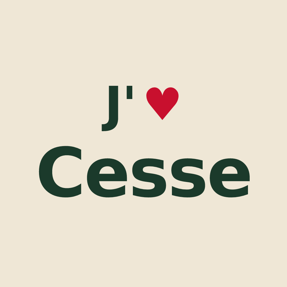 Tote bag personnalisé Cesse — design J'aime Cesse