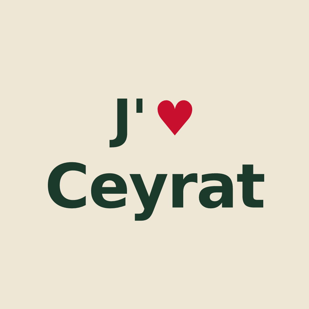 Tote bag personnalisé Ceyrat — design J'aime Ceyrat