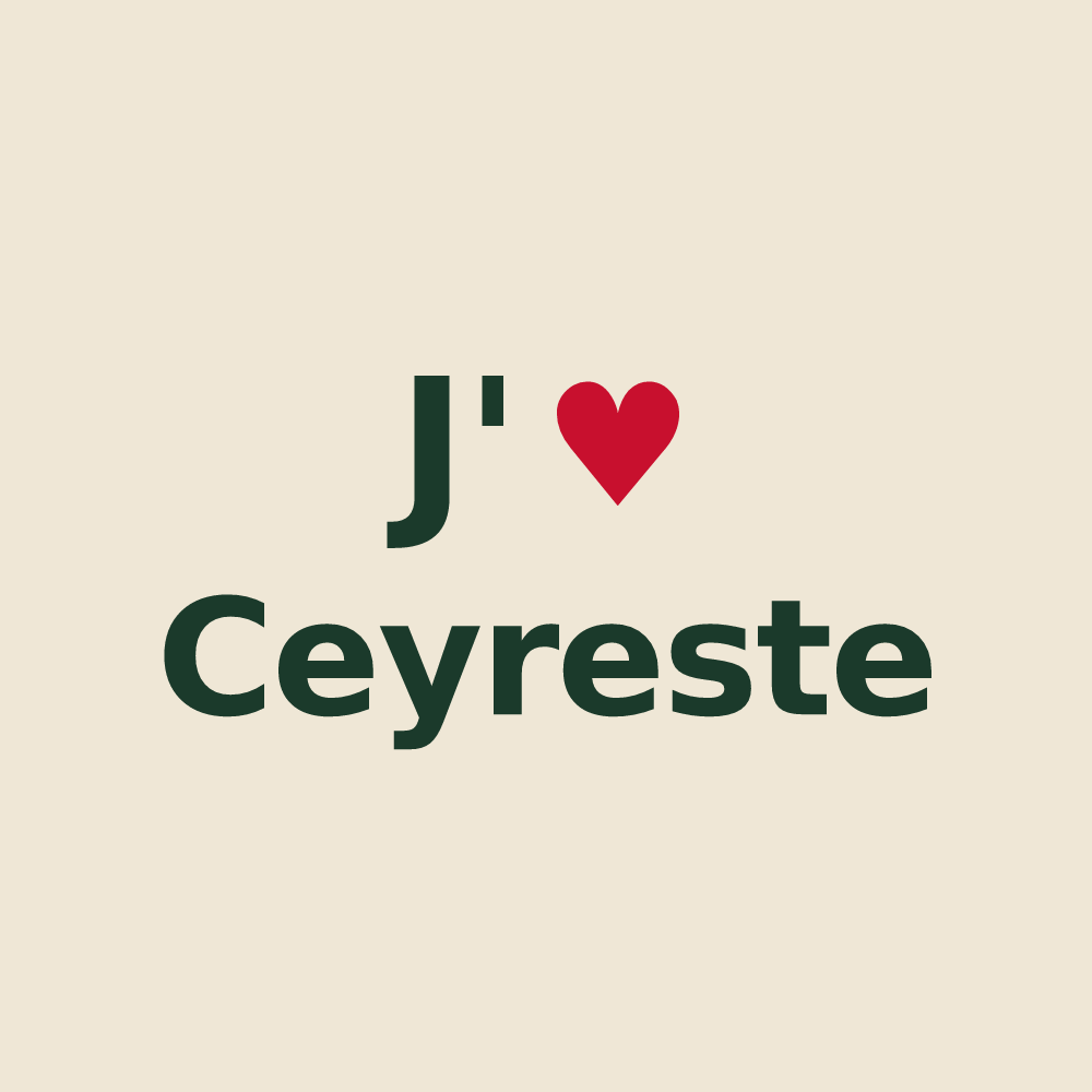 Tote bag personnalisé Ceyreste — design J'aime Ceyreste