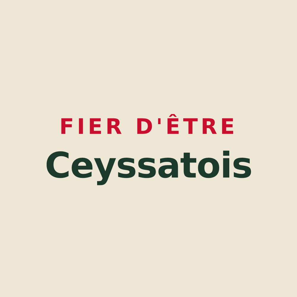 Tote bag « Fier d'être Ceyssatois » — design pour Ceyssat