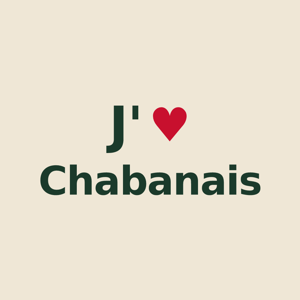 Tote bag personnalisé Chabanais — design J'aime Chabanais