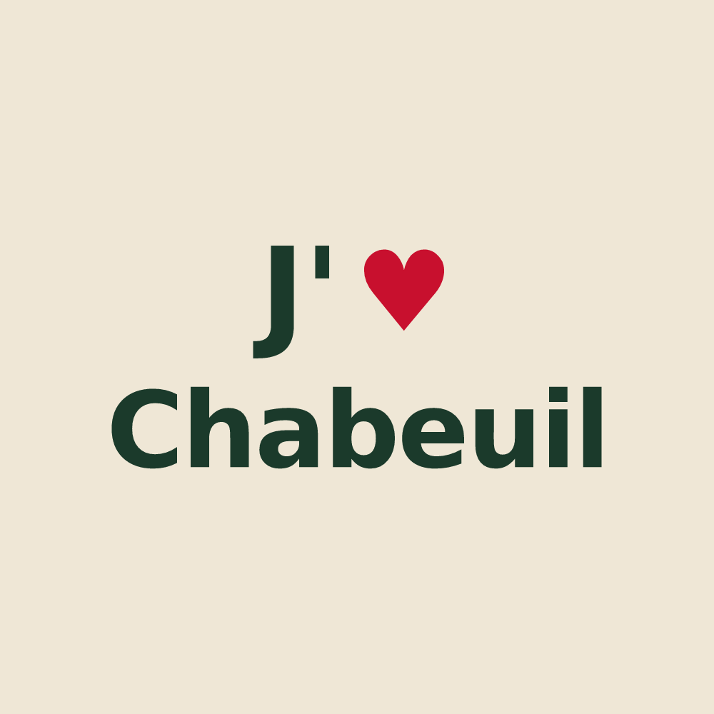 Tote bag personnalisé Chabeuil — design J'aime Chabeuil