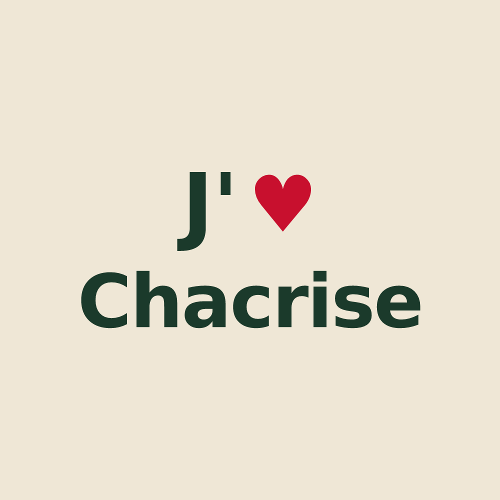 Tote bag personnalisé Chacrise — design J'aime Chacrise