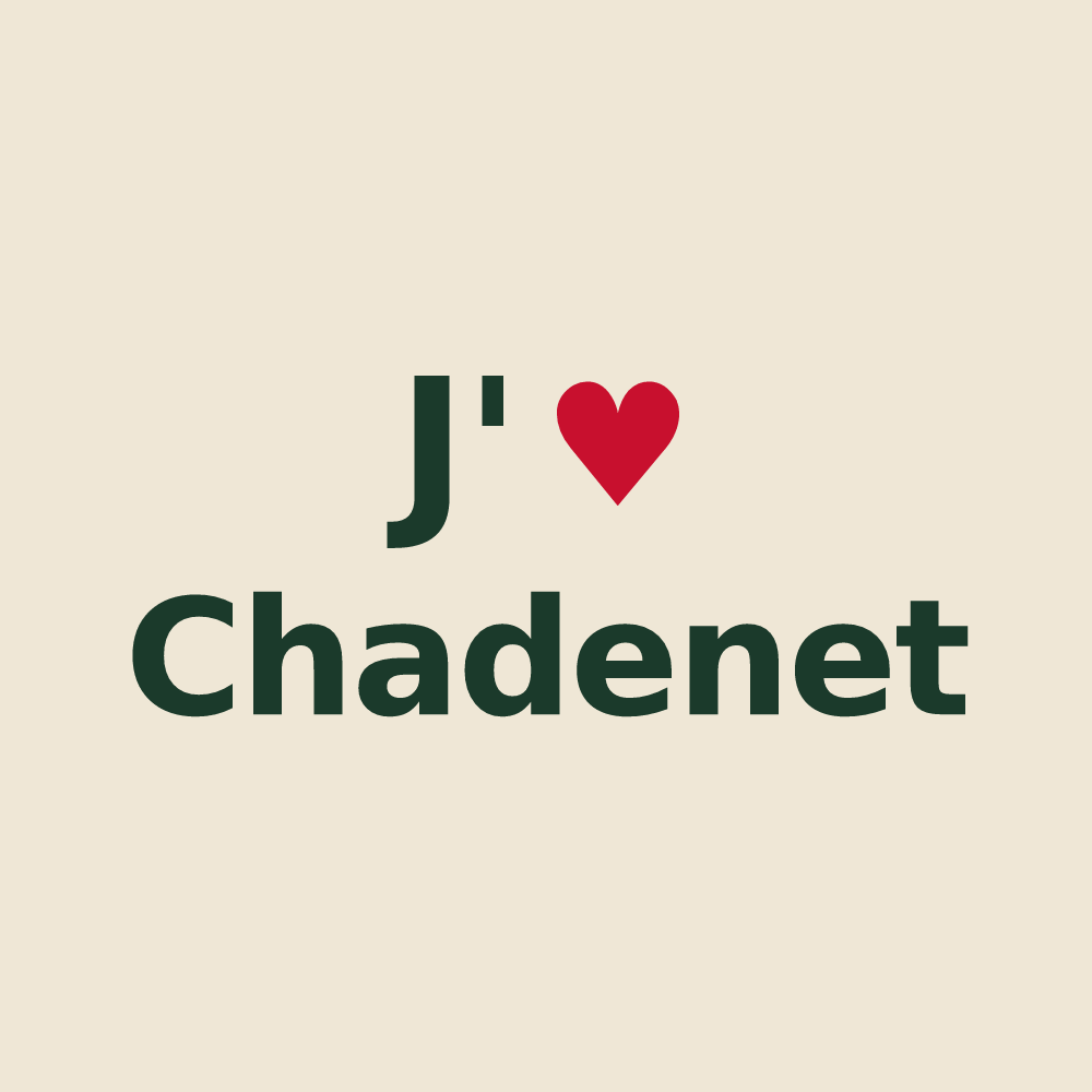Tote bag personnalisé Chadenet — design J'aime Chadenet