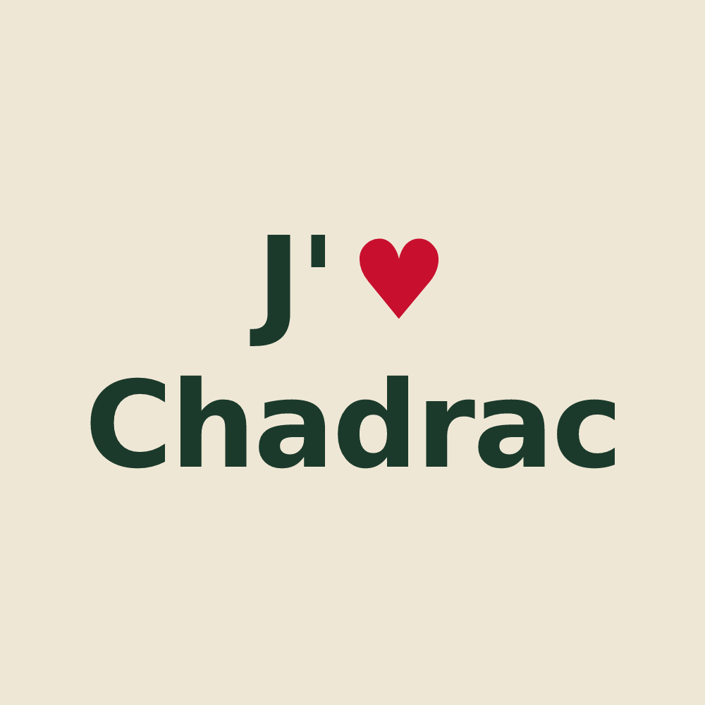 Tote bag personnalisé Chadrac — design J'aime Chadrac