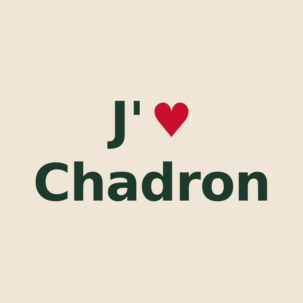 Tote bag personnalisé Chadron — design J'aime Chadron
