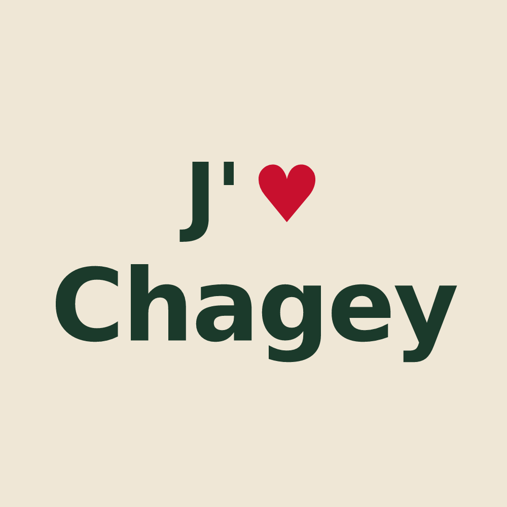 Tote bag personnalisé Chagey — design J'aime Chagey