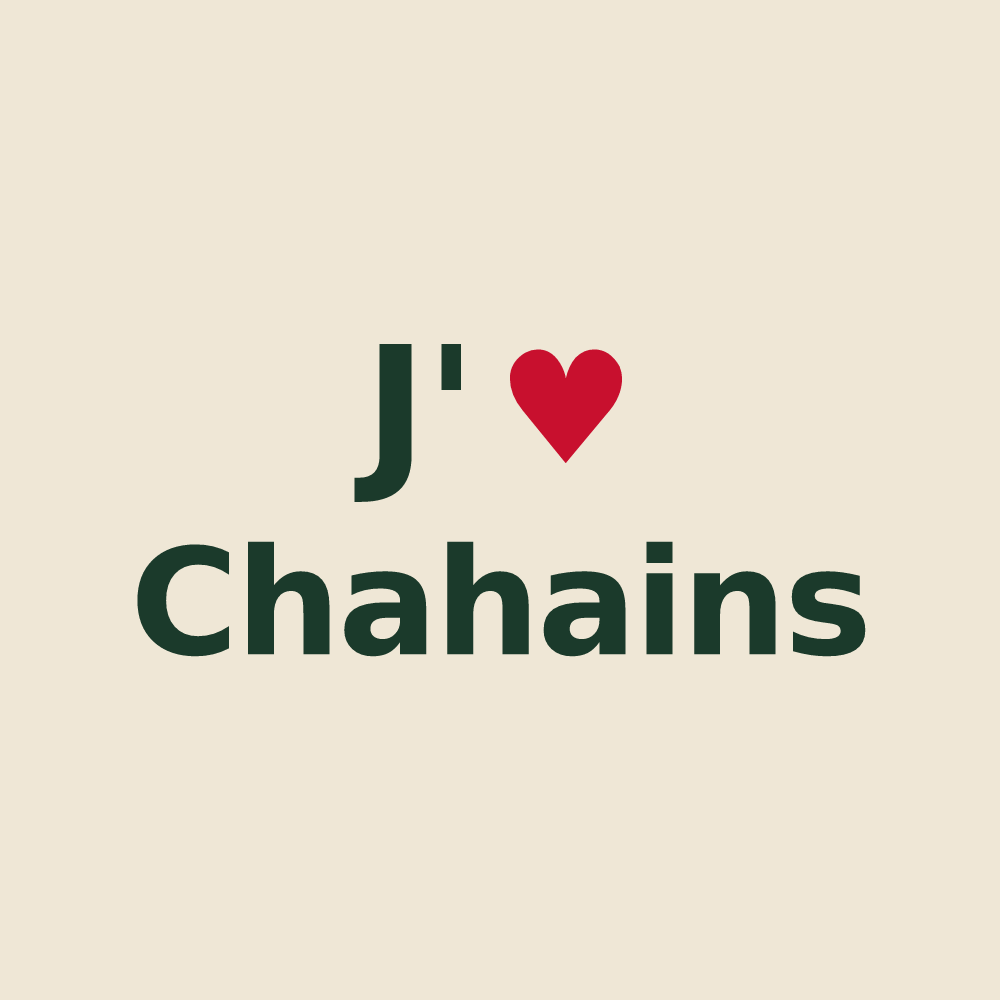 Tote bag personnalisé Chahains — design J'aime Chahains