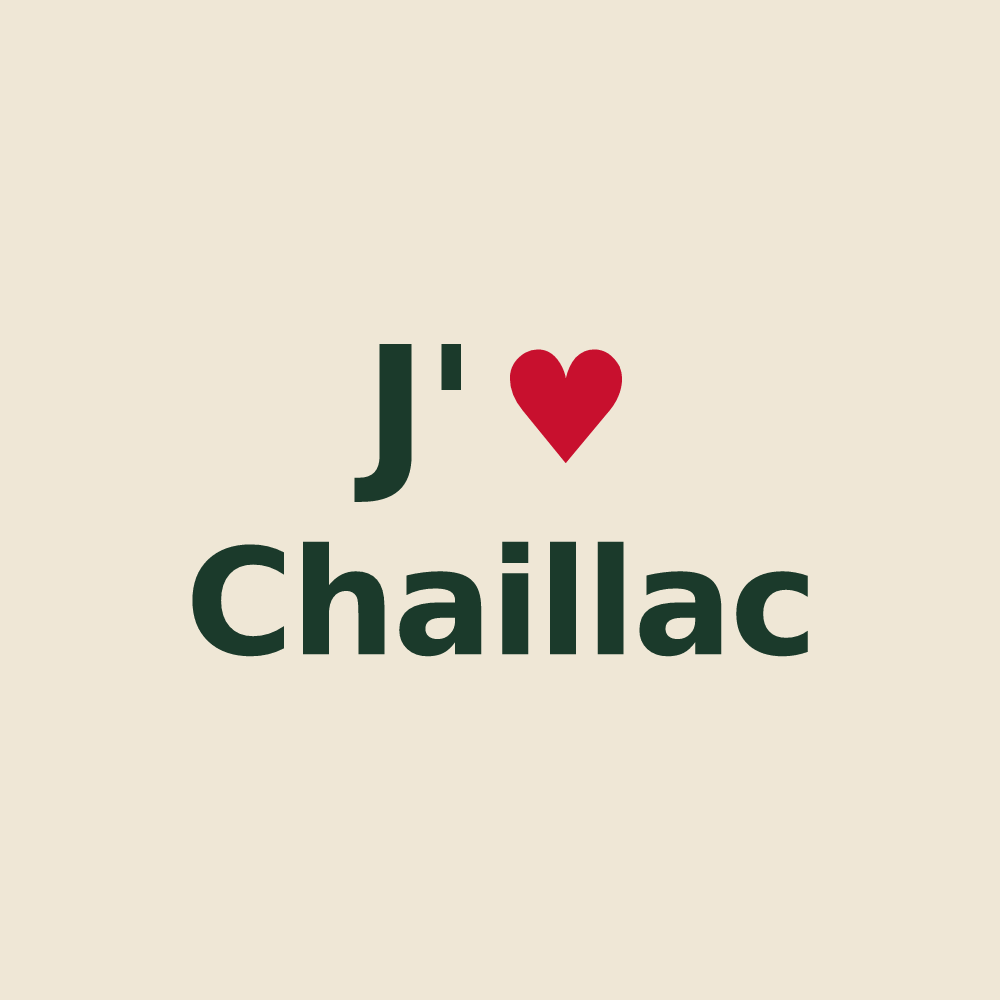 Tote bag personnalisé Chaillac — design J'aime Chaillac