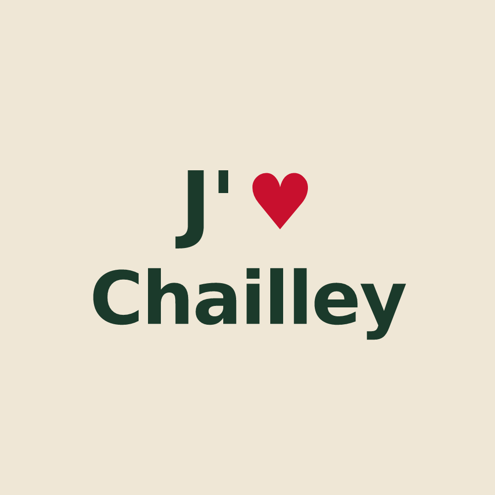 Tote bag personnalisé Chailley — design J'aime Chailley