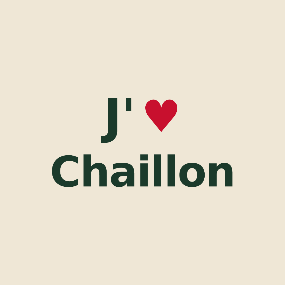 Tote bag personnalisé Chaillon — design J'aime Chaillon