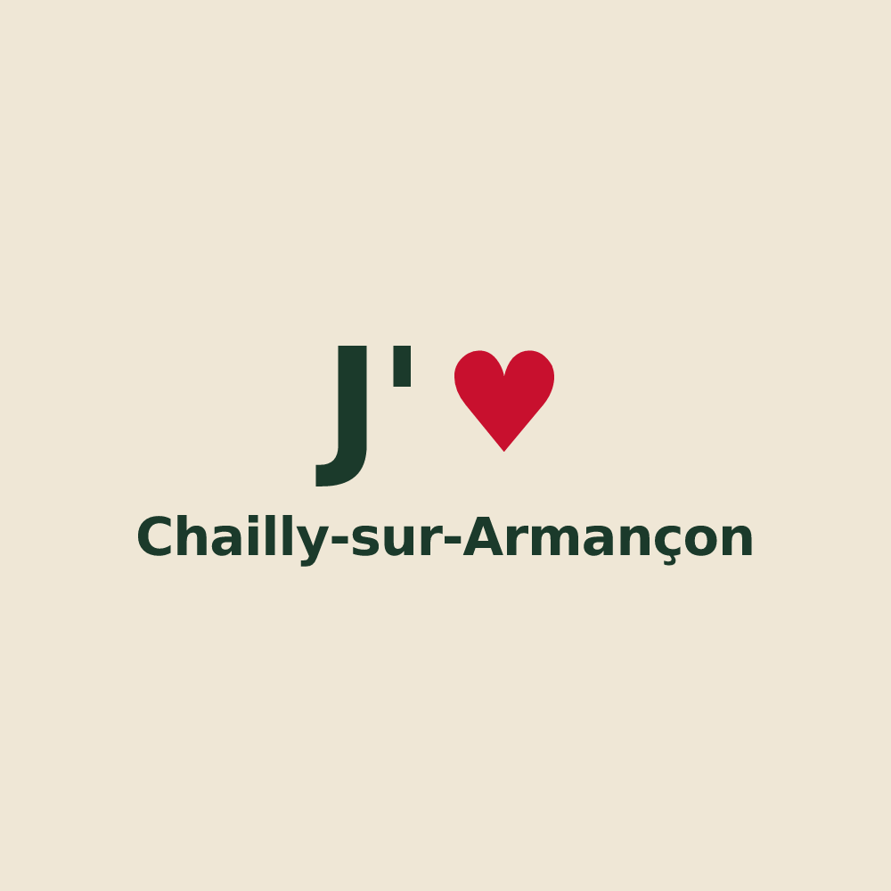 Tote bag personnalisé Chailly-sur-Armançon — design J'aime Chailly-sur-Armançon