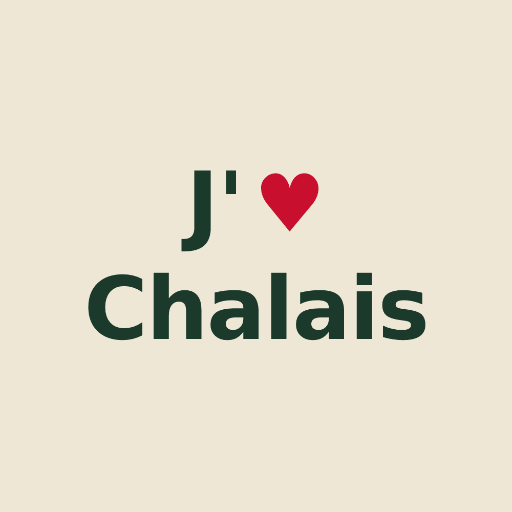 Tote bag personnalisé Chalais — design J'aime Chalais