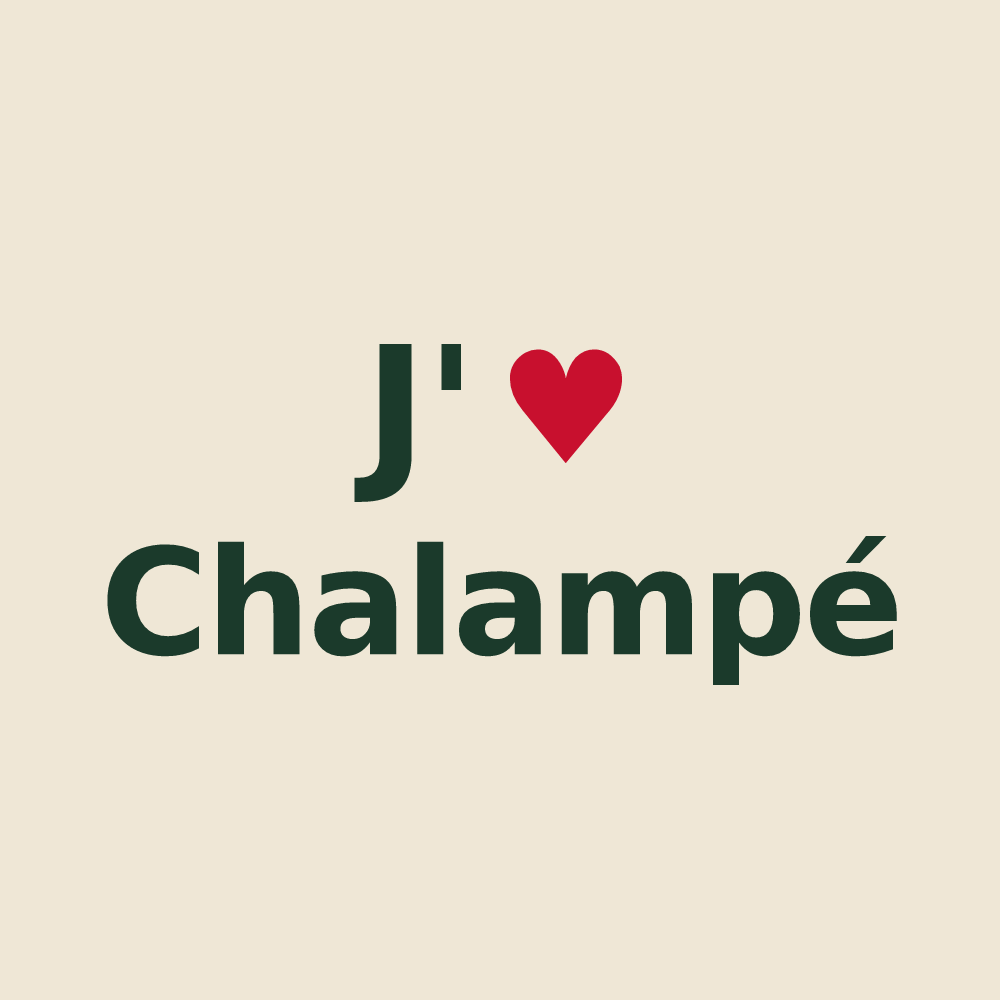 Tote bag personnalisé Chalampé — design J'aime Chalampé