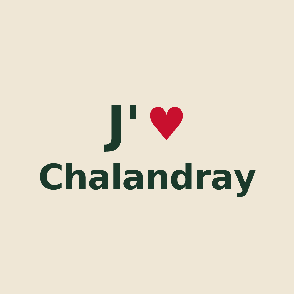 Tote bag personnalisé Chalandray — design J'aime Chalandray