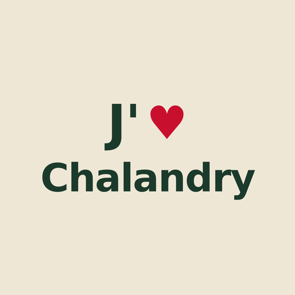 Tote bag personnalisé Chalandry — design J'aime Chalandry