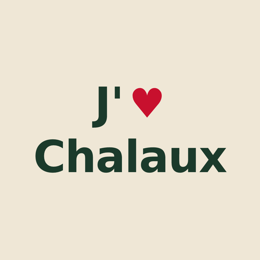 Tote bag personnalisé Chalaux — design J'aime Chalaux