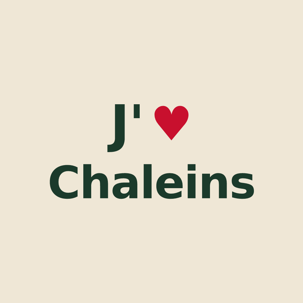 Tote bag personnalisé Chaleins — design J'aime Chaleins