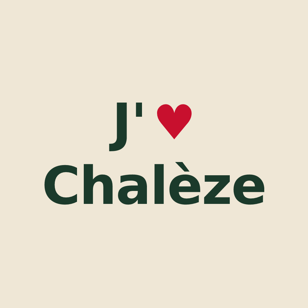Tote bag personnalisé Chalèze — design J'aime Chalèze