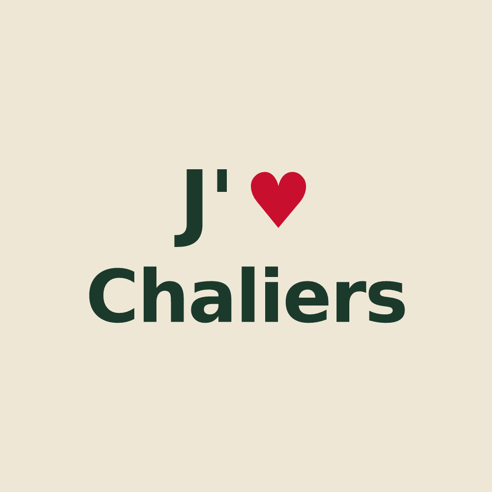 Tote bag personnalisé Chaliers — design J'aime Chaliers