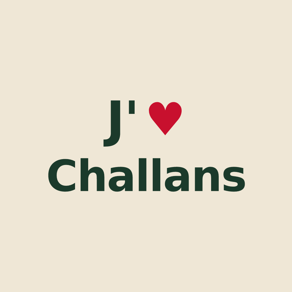 Tote bag personnalisé Challans — design J'aime Challans