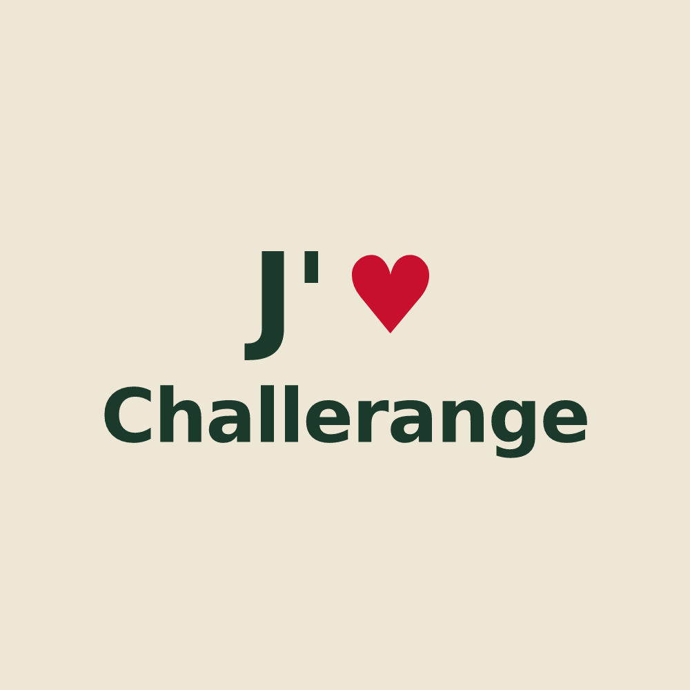 Tote bag personnalisé Challerange — design J'aime Challerange