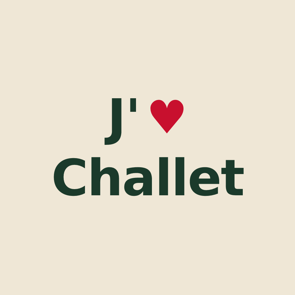 Tote bag personnalisé Challet — design J'aime Challet