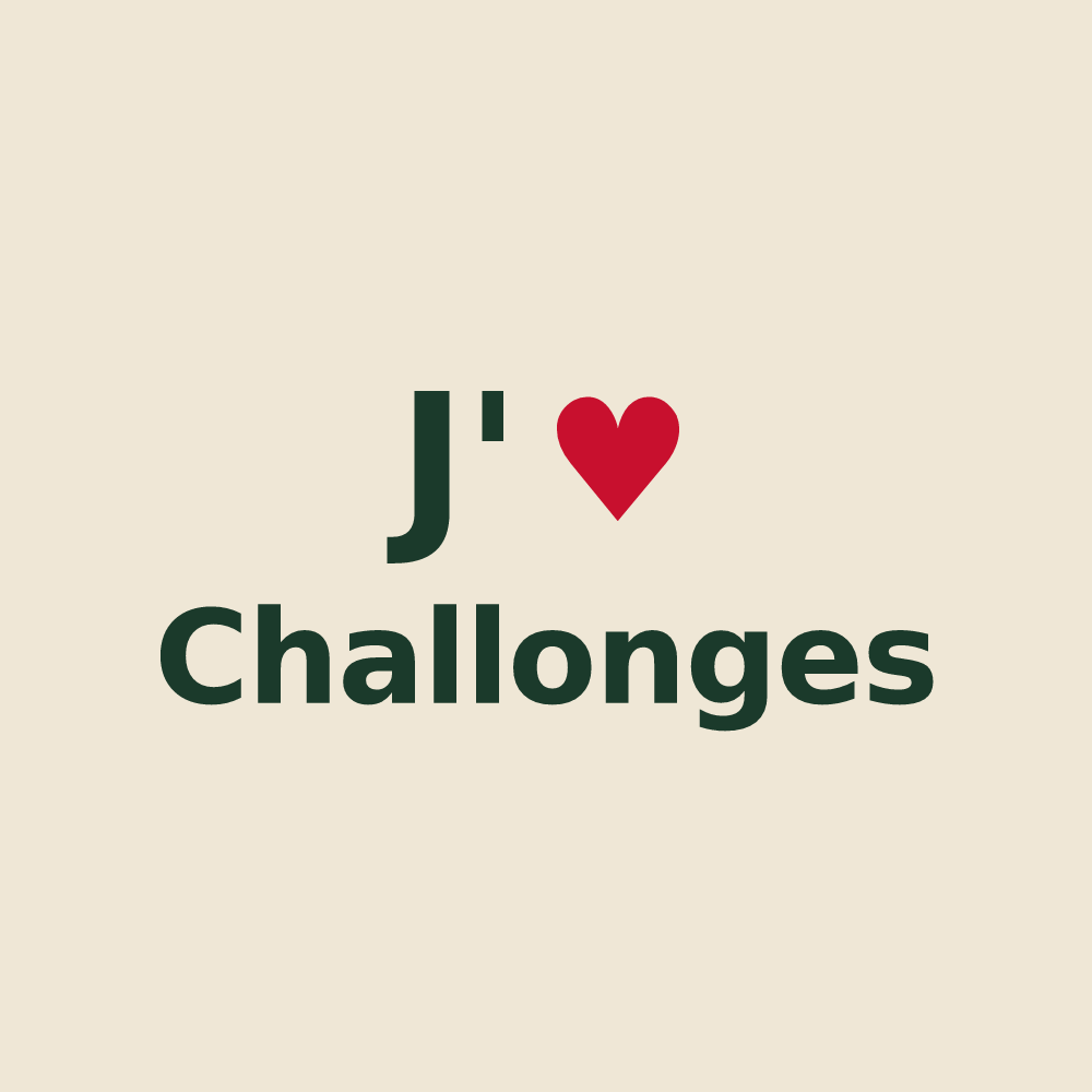 Tote bag personnalisé Challonges — design J'aime Challonges