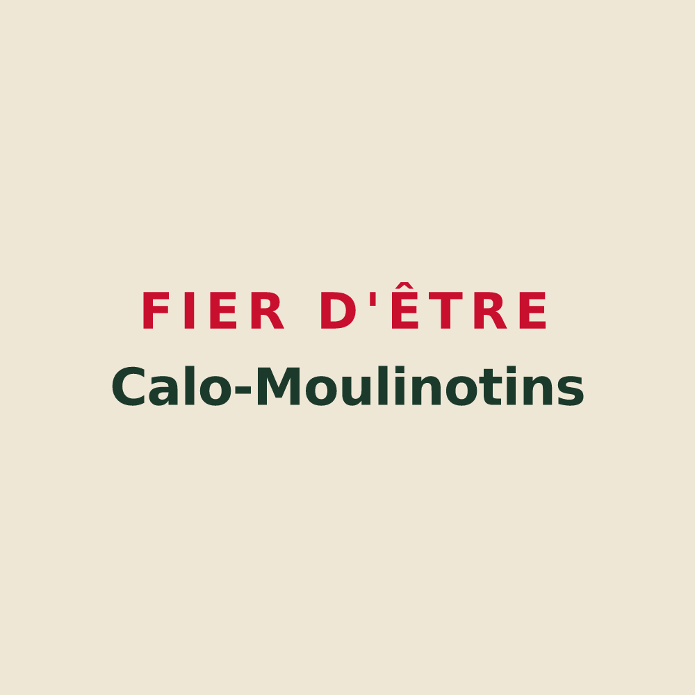 Tote bag « Fier d'être Calo-Moulinotins » — design pour Chalou-Moulineux