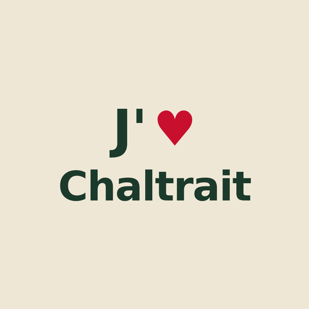 Tote bag personnalisé Chaltrait — design J'aime Chaltrait