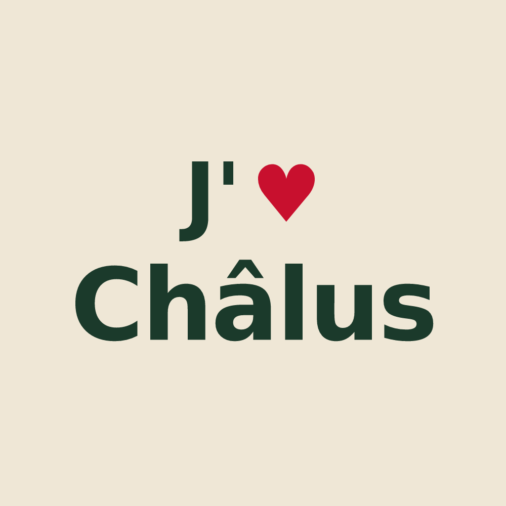 Tote bag personnalisé Châlus — design J'aime Châlus