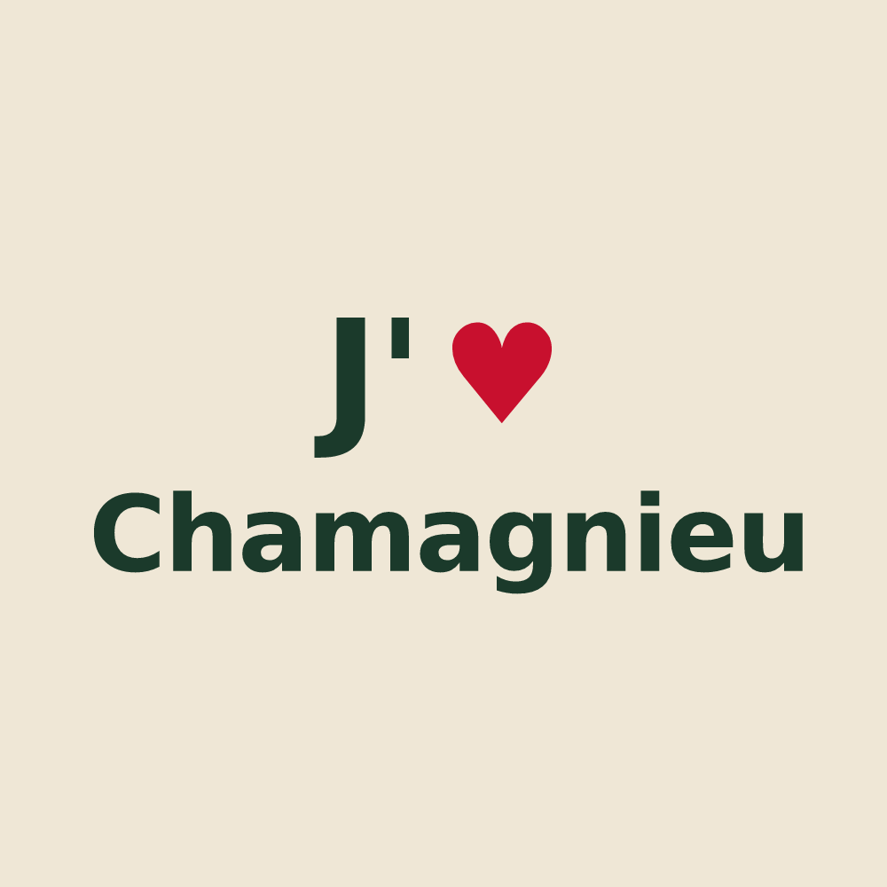 Tote bag personnalisé Chamagnieu — design J'aime Chamagnieu