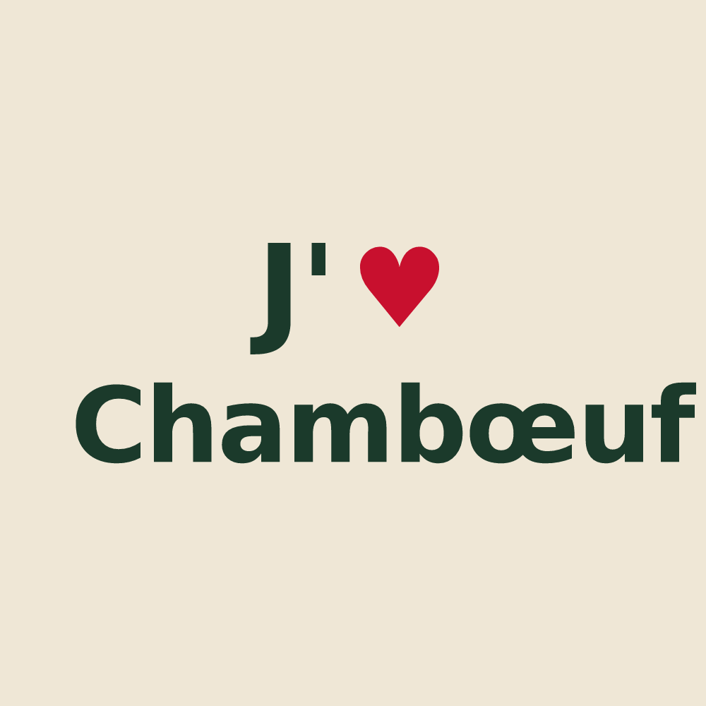 Tote bag personnalisé Chambœuf — design J'aime Chambœuf