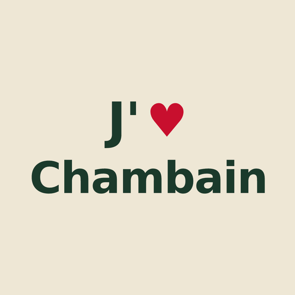Tote bag personnalisé Chambain — design J'aime Chambain
