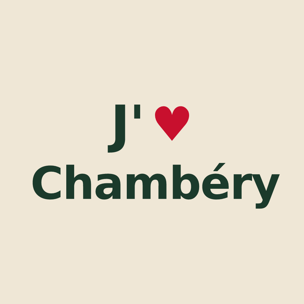 Tote bag personnalisé Chambéry — design J'aime Chambéry