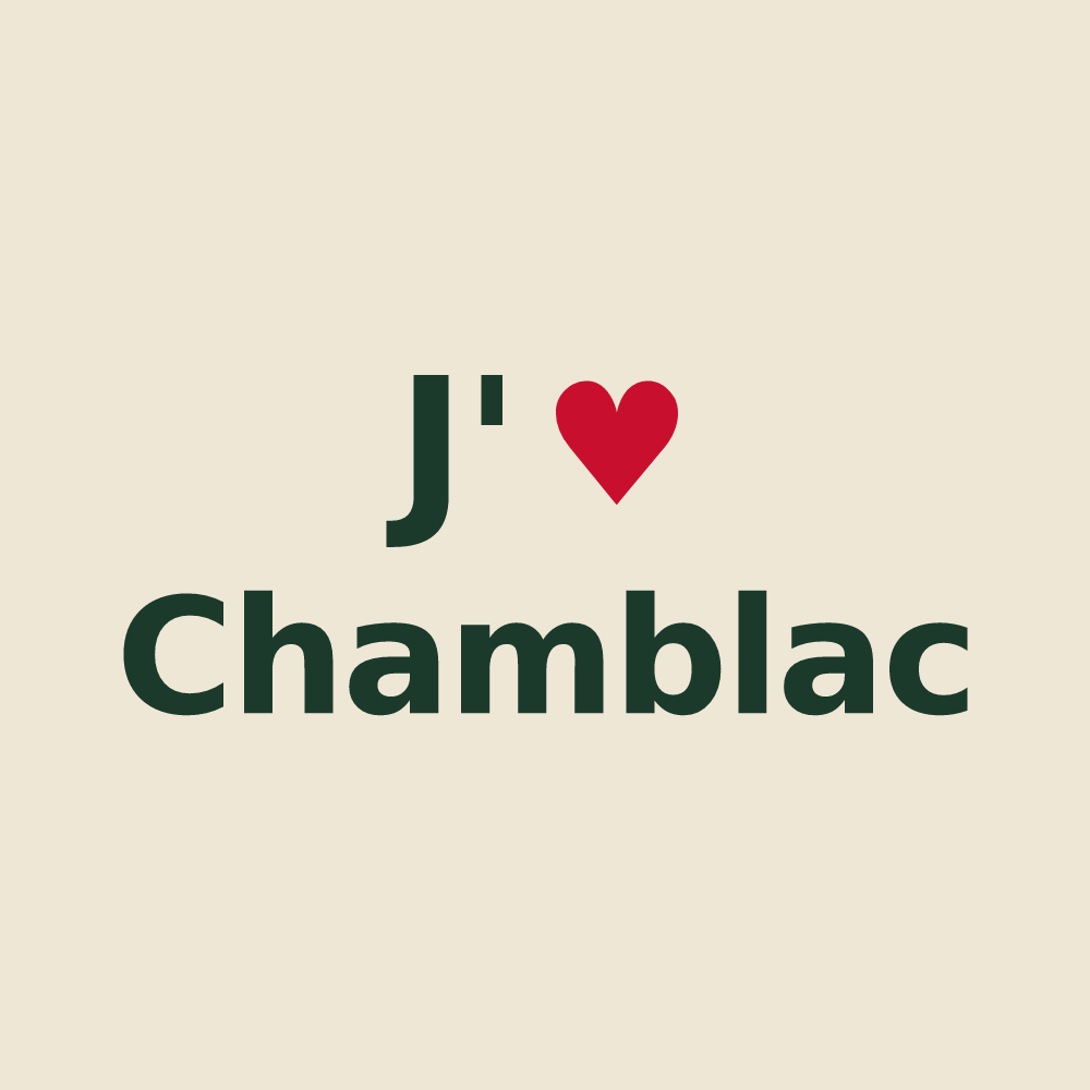 Tote bag personnalisé Chamblac — design J'aime Chamblac